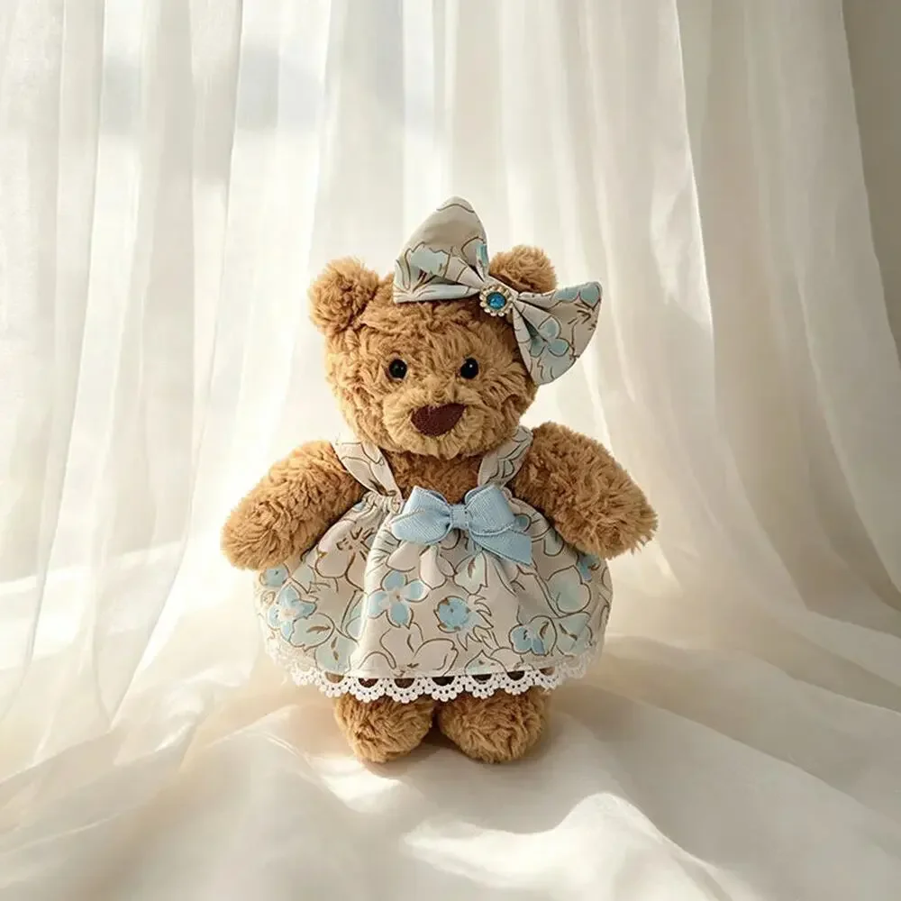 Light Blue Floral Dress for Bartholomew Bear Plush – Variant 1 [JC-YUM-44]